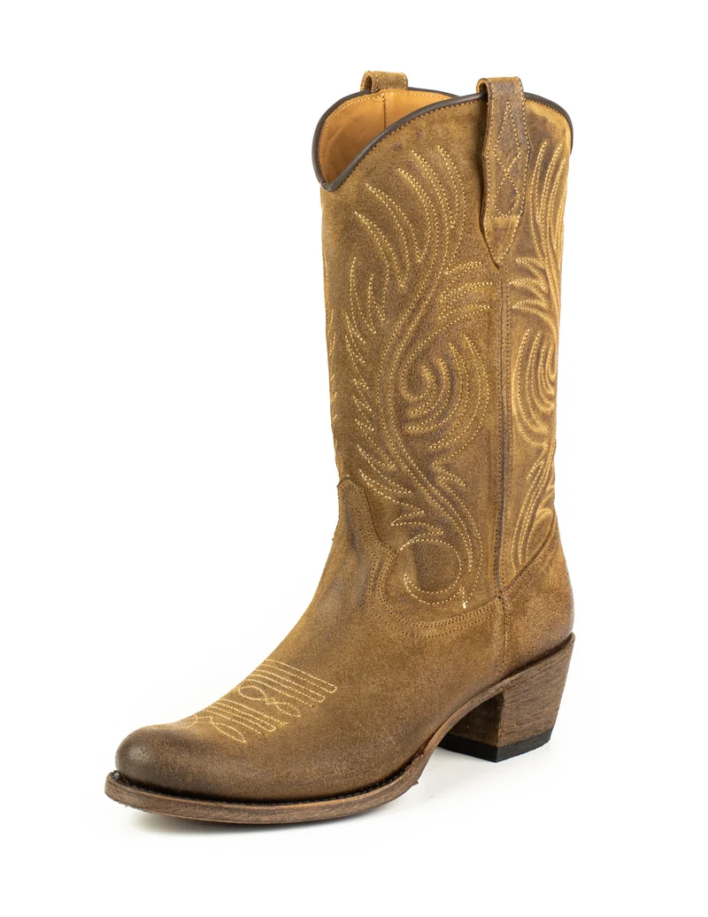 Damen-Cowboystiefel 2526 aus braunem Leder