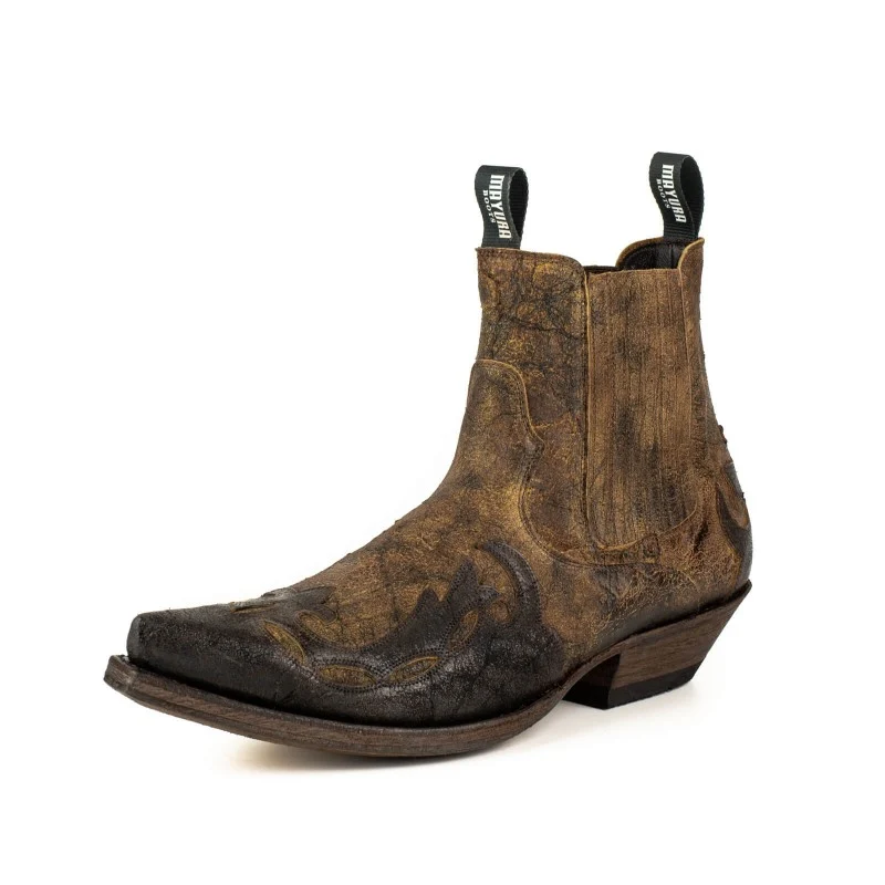 Cowboy Country Western Stiefeletten für Herren und Damen 1931 in Braun und Schwarz