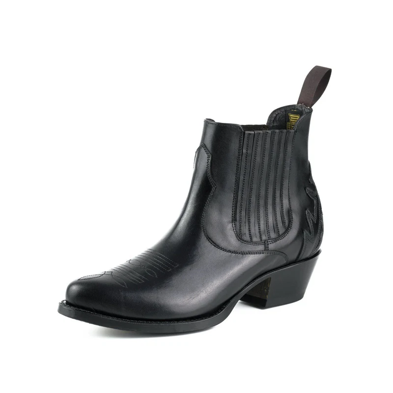 Urban Stiefeletten Damen 2487 Schwarzes Leder