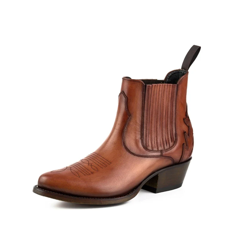 Urban Damen Stiefeletten 2487 Orange Leder