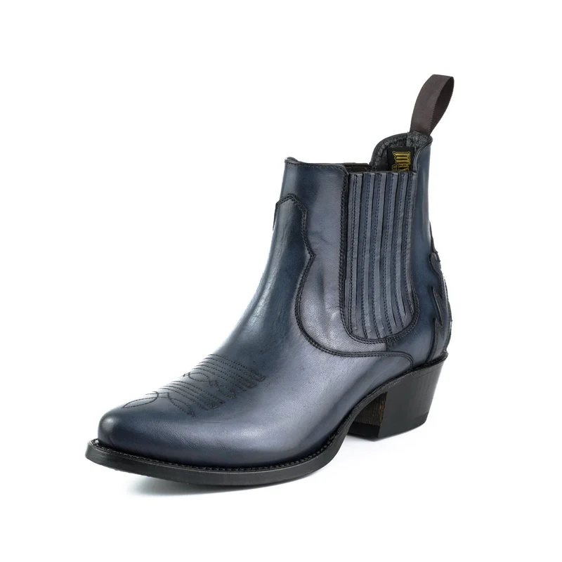 Urban Stiefeletten Damen 2487 Leder Blau 85