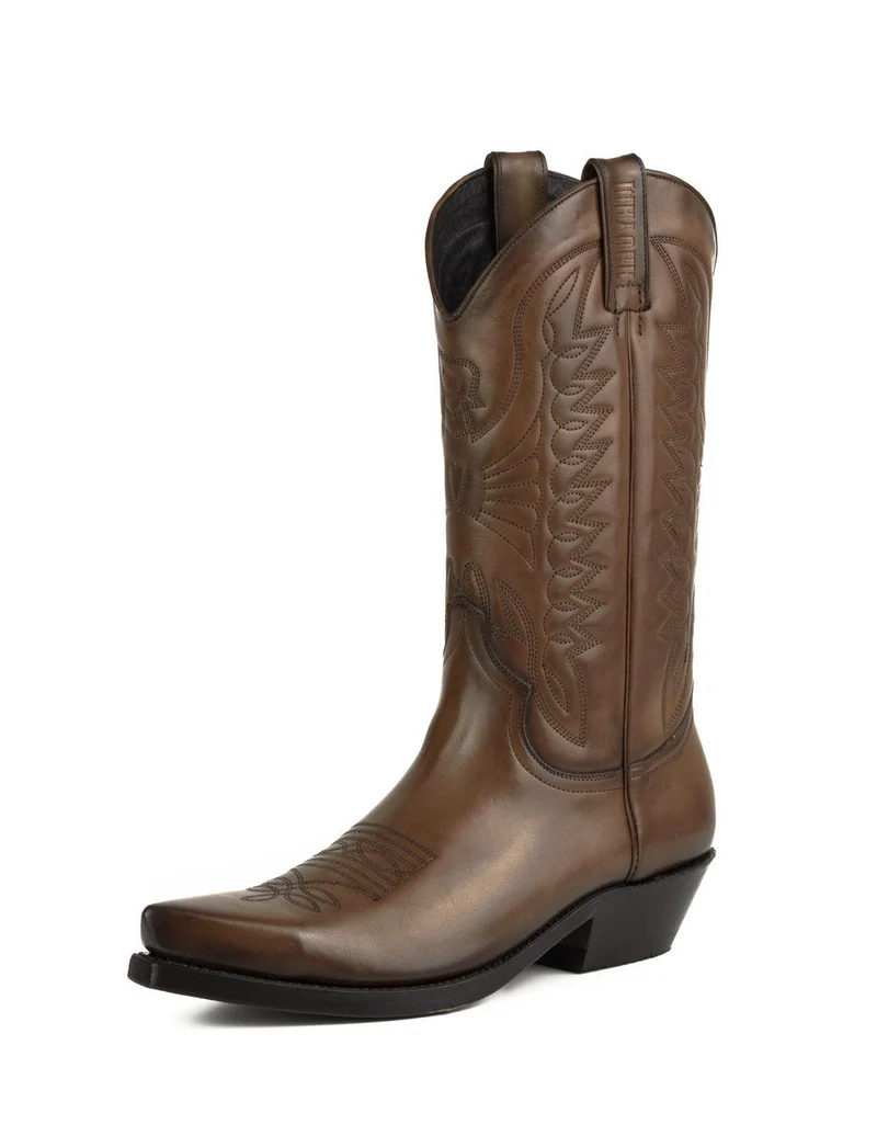 Cowboy Country- und Westernstiefel für Damen und Herren 1920 Braunes Leder