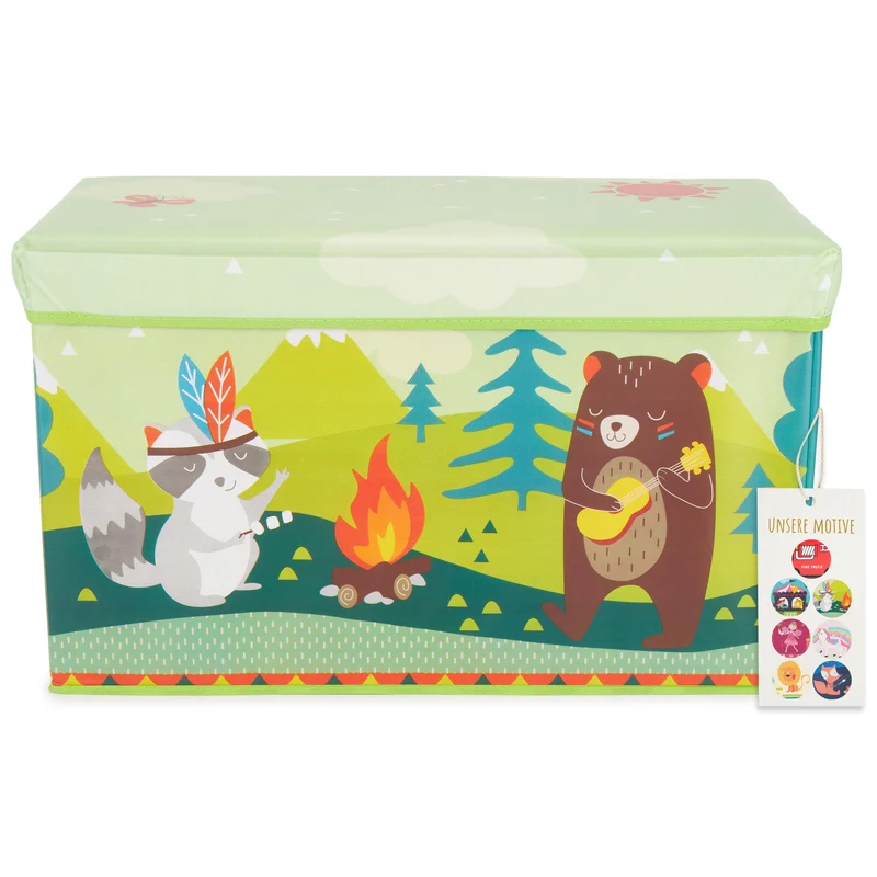 2in1 Staubox & Sitzbank Waldtiere