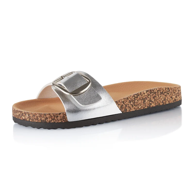Pantoletten mit Kork-Fußbett