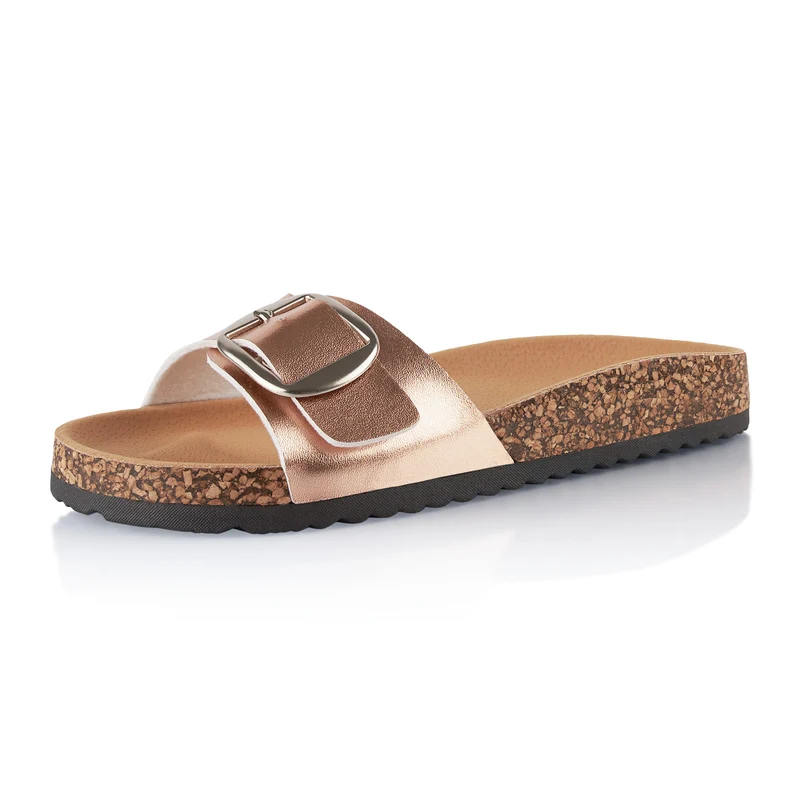Pantoletten mit Kork-Fußbett