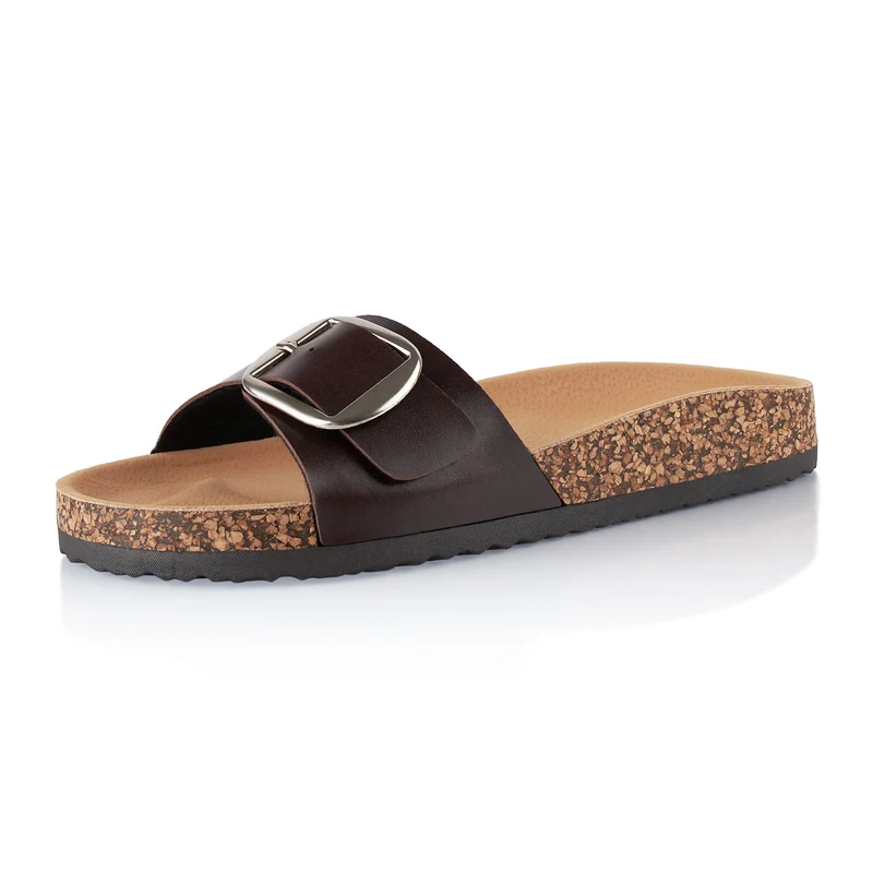 Pantoletten mit Kork-Fußbett