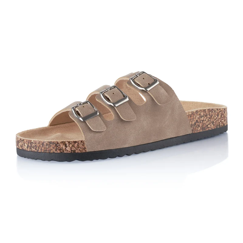 Pantoletten mit Kork-Fußbett