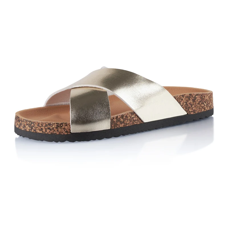 Pantoletten mit Kork-Fußbett