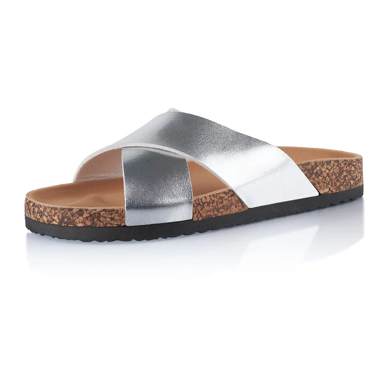 Pantoletten mit Kork-Fußbett