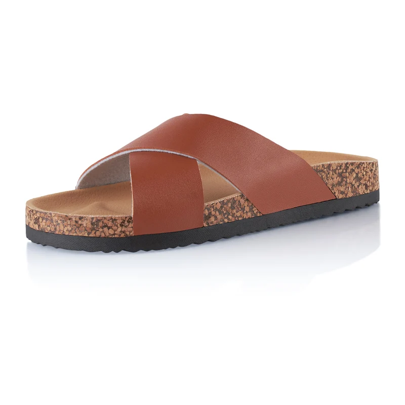 Pantoletten mit Kork-Fußbett