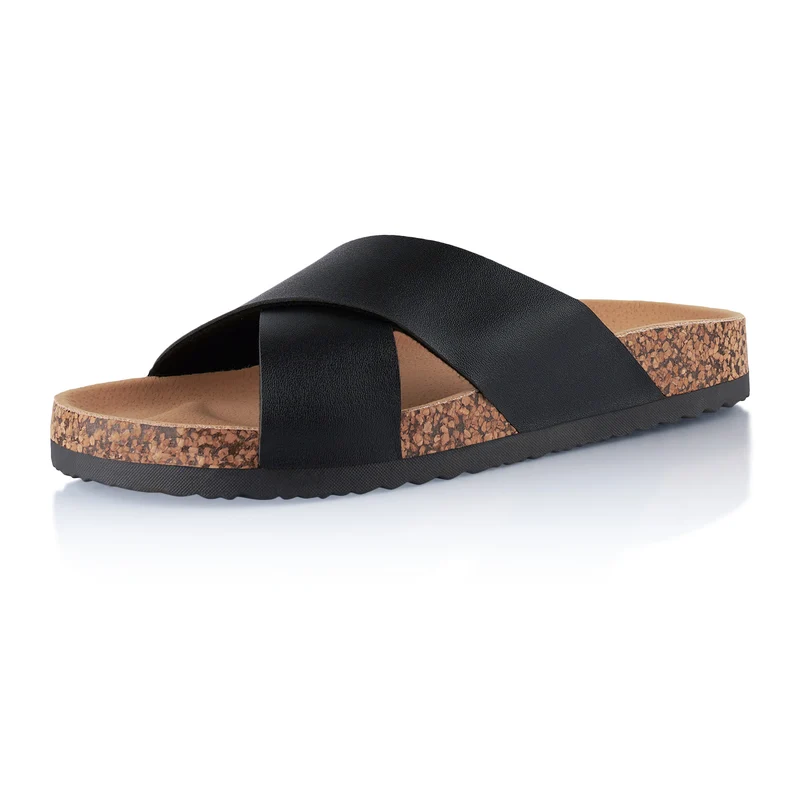 Pantoletten mit Kork-Fußbett