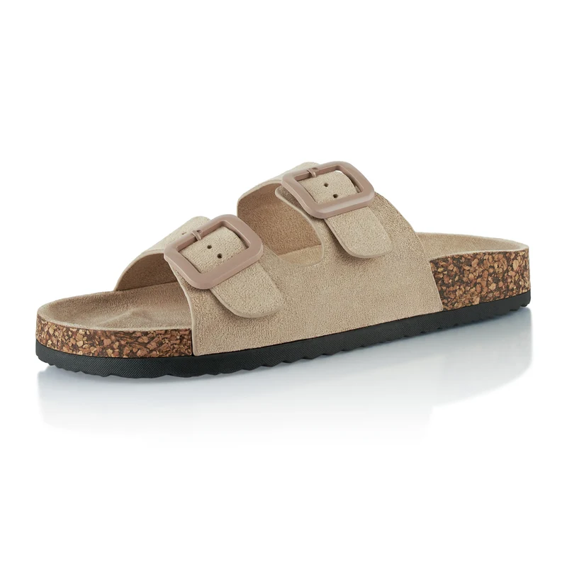 Pantoletten mit Kork-Fußbett