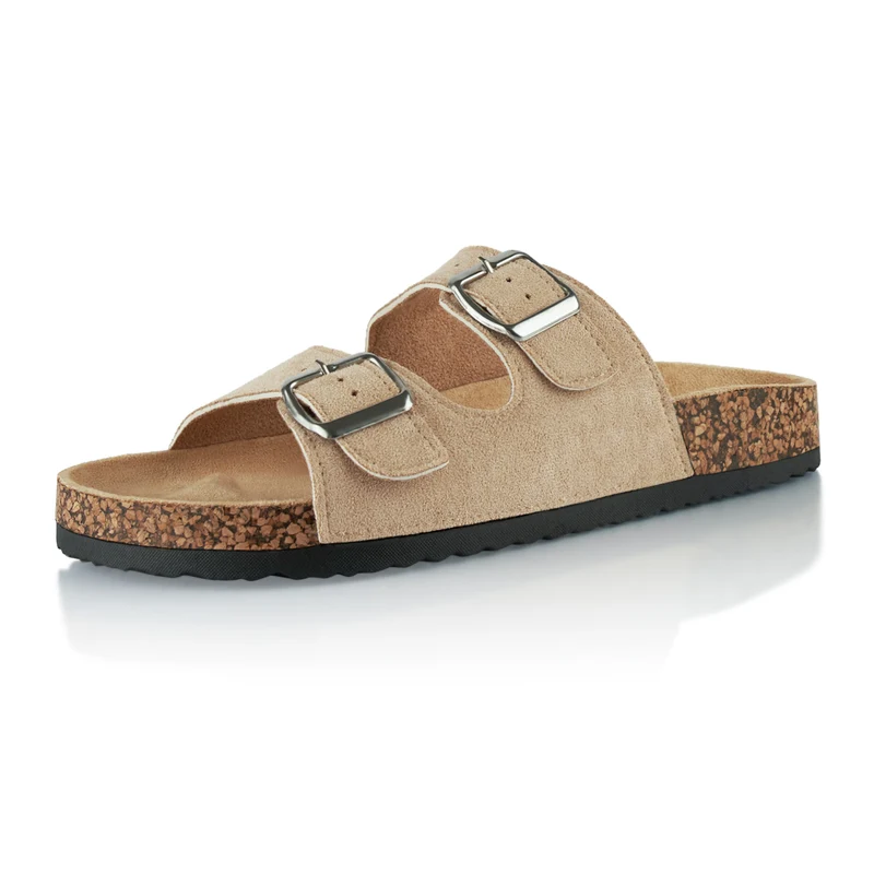 Pantoletten mit Kork-Fußbett
