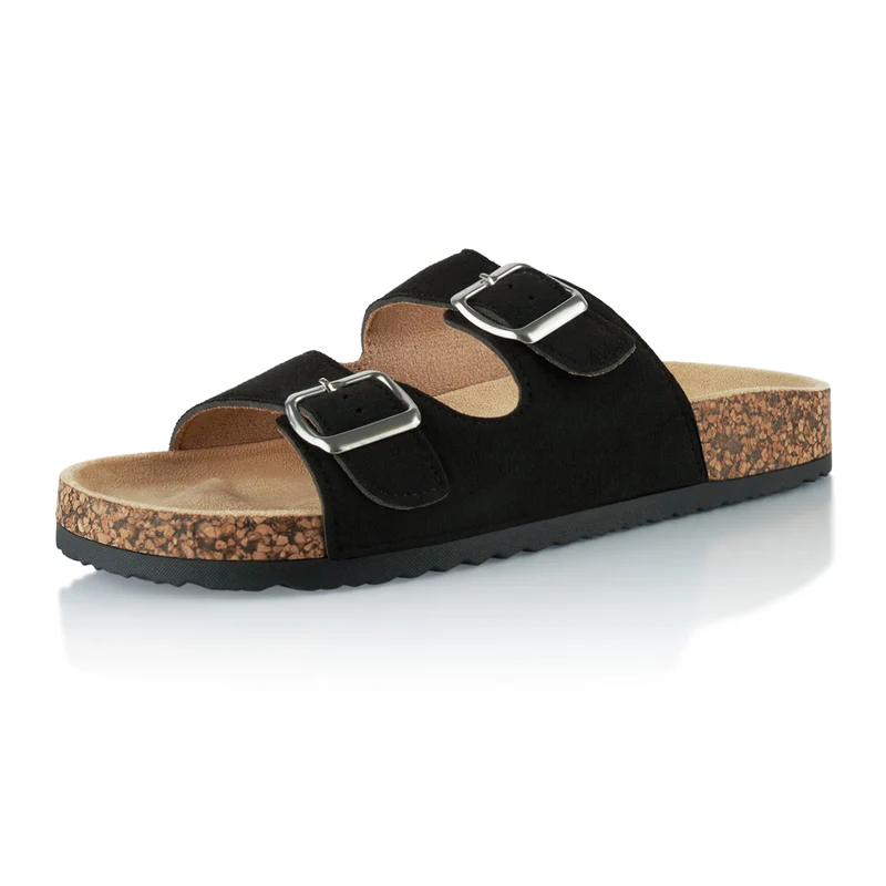 Pantoletten mit Kork-Fußbett