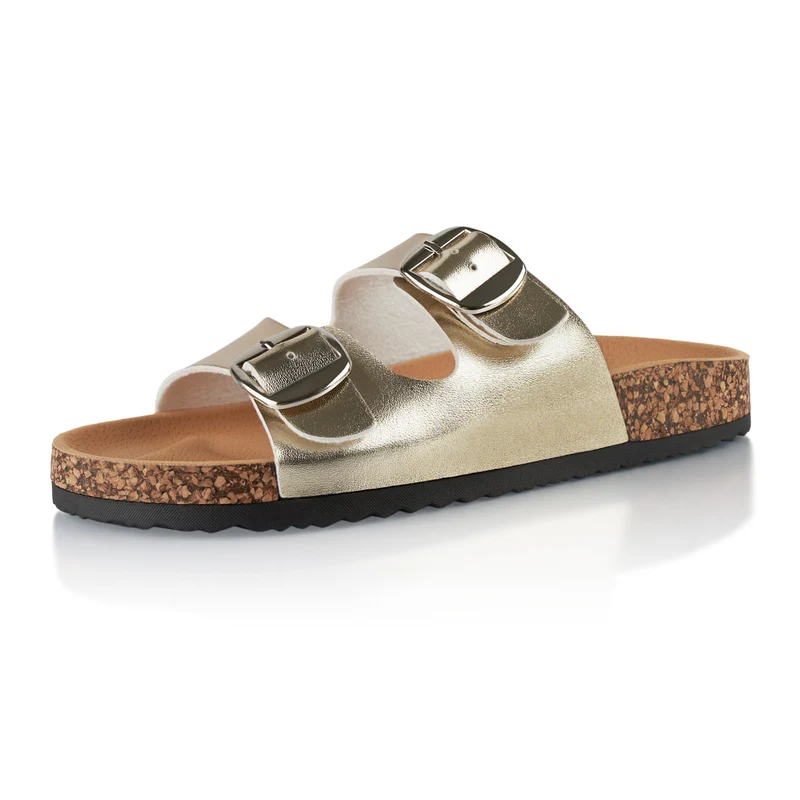 Pantoletten mit Kork-Fußbett