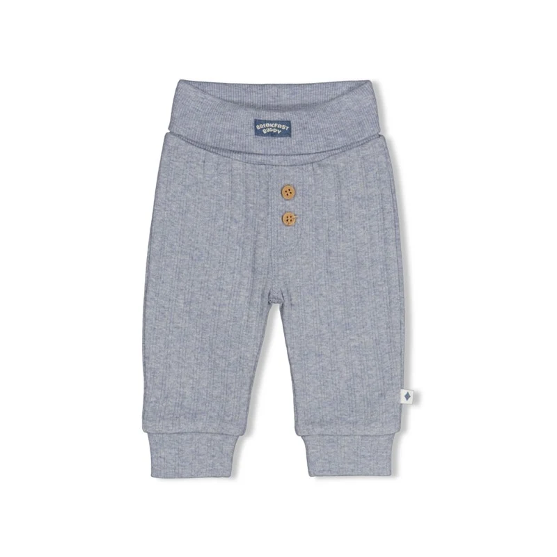 feetje Geriptes Hose - Breakfast Buddy Blue Melange