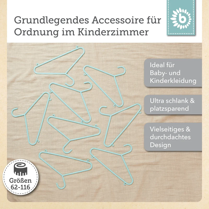 Kleiderbügel 8er Set light teal