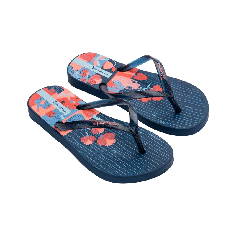 Ipanema Temas Girls Kids Blue Glitter Pink