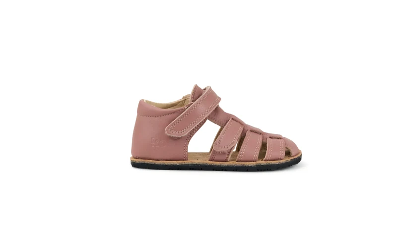 Koel Barefoot Kids Leather Sandalen Arin Napa Old Pink – flexible Leder-Barfußsandalen für Kinder