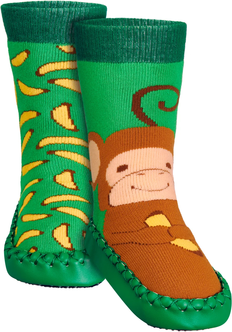 Kinder Antirutschsocken/ Hausschuh Affe