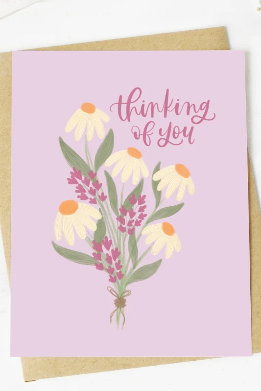 Thinking of You Card - Purple
