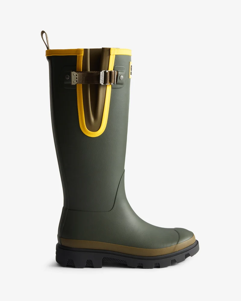 Downpour Adjustable Tall Gummistiefel Ganni X Hunter Dark Olive (Unisex)