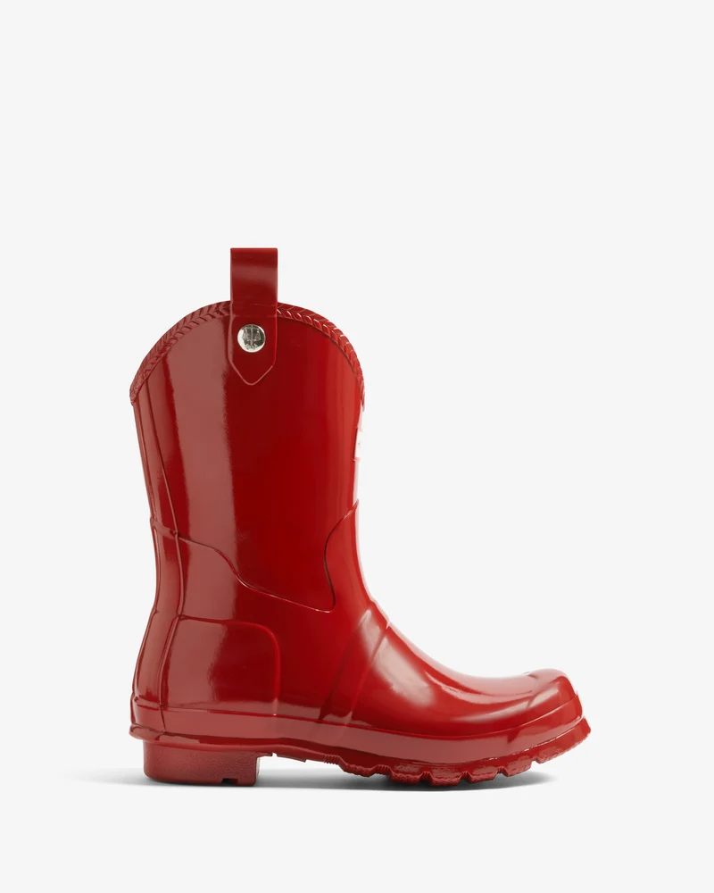 Original Military Cowboy Gloss Gummistiefel Rot (Damen)