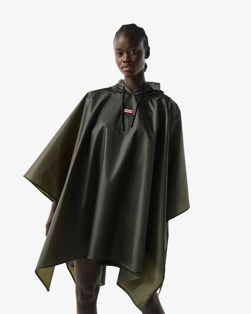 Zusammenfaltbares Poncho Dunkelgrün (Unisex)