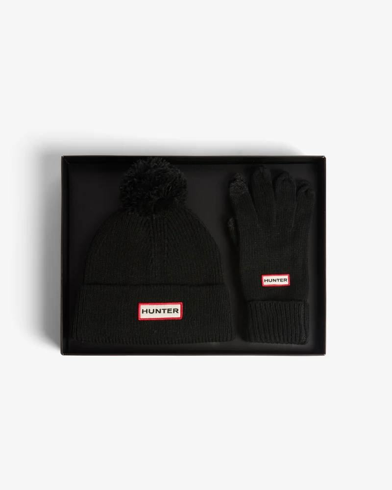 Anagach Mütze/Handschuhe-Set Schwarz (Unisex)