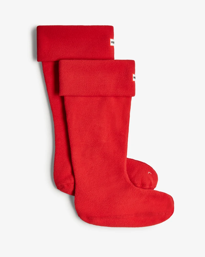 Recycled Fleece Cuff Tall Stiefelsocken Rot (Unisex)