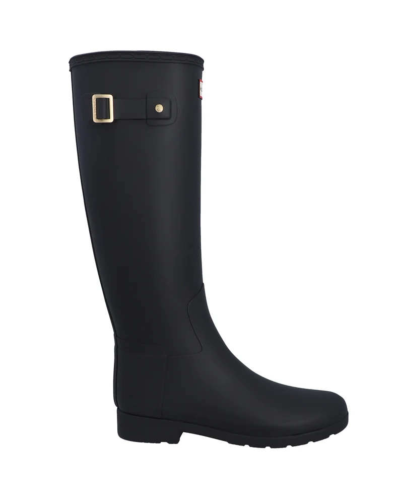 Refined Gold Trim Tall Gummistiefele Schwarz (Damen)