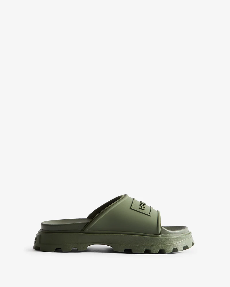 Moulded Stacked Silicon Logo Sandalen Grün (Unisex)