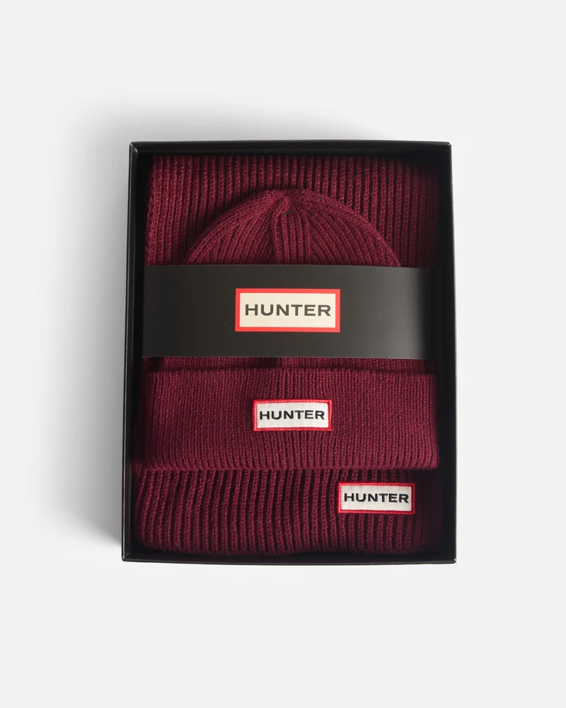 Jura Cuff Mütze/Schal Box Set Rot (Unisex)