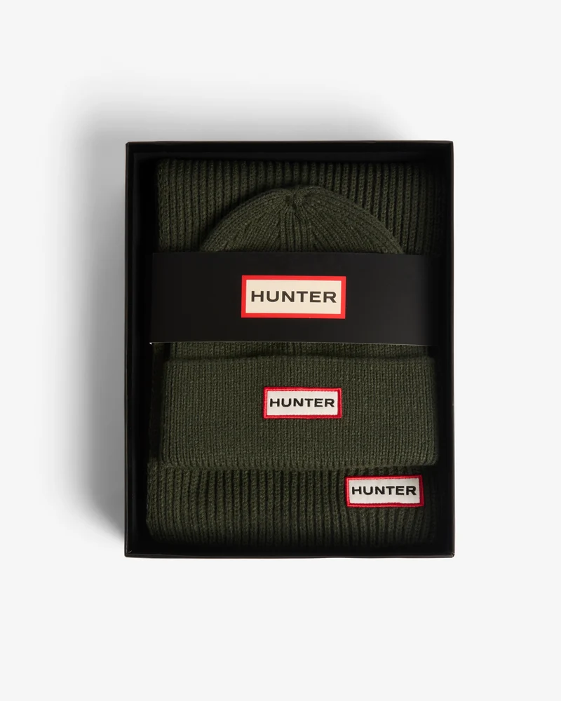 Jura Cuff Mütze/Schal Box Set Grün (Unisex)