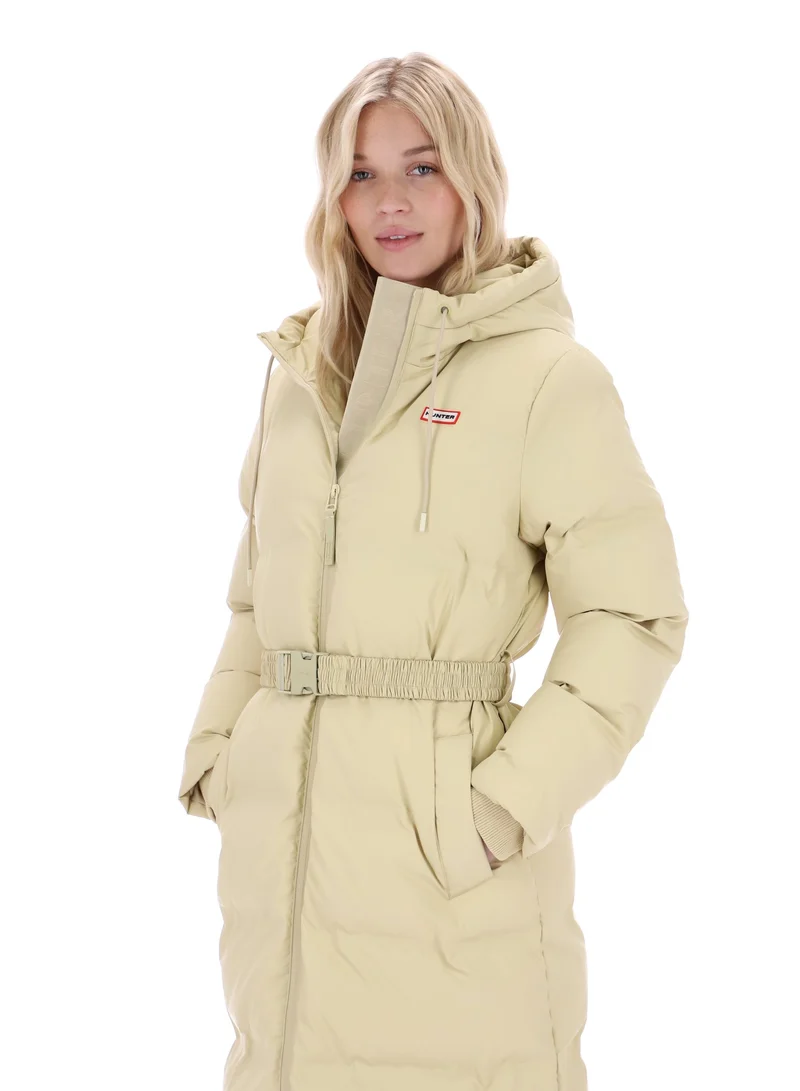 Elements Hutchison PU Sonic Welded Long Puffer Jacke Weiß (Damen)