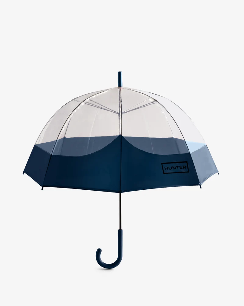 Transparent Moustache Bubble Regenschirm Blau (Unisex)