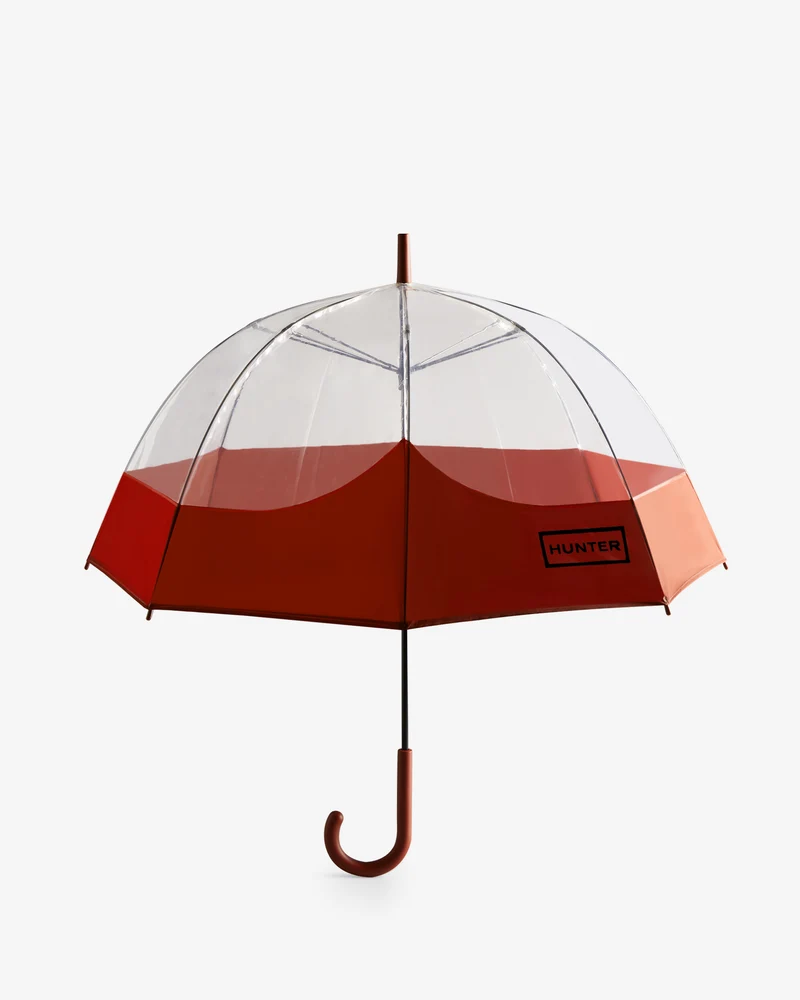 Transparent Moustache Bubble Regenschirm Rot (Unisex)