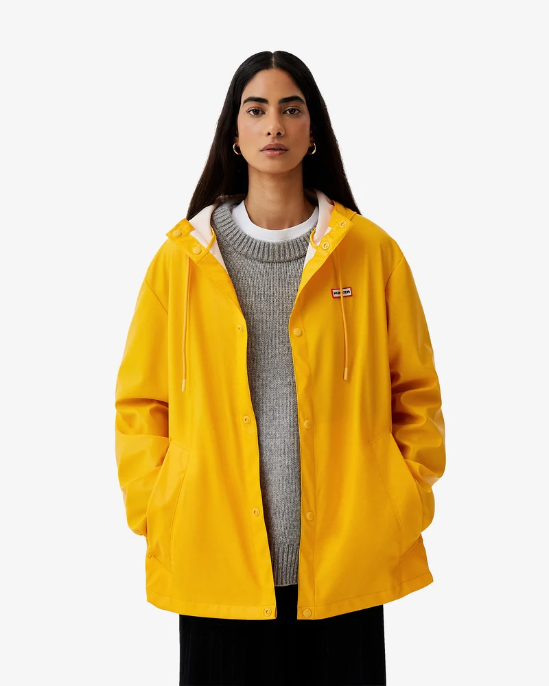 Downpour Izzy PU Kapuzenjacke Gelb (Unisex)