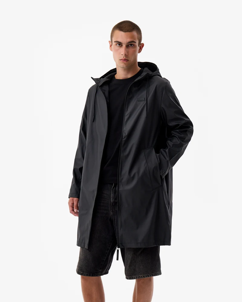 Downpour Andrea PU Regenjacke Schwarz (Unisex)