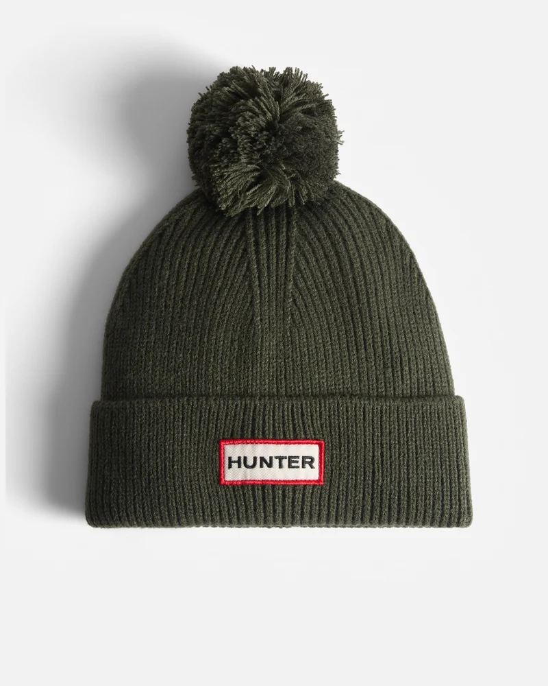 Brenig Ribbed Pom Mütze Dunkelgrün (Unisex)
