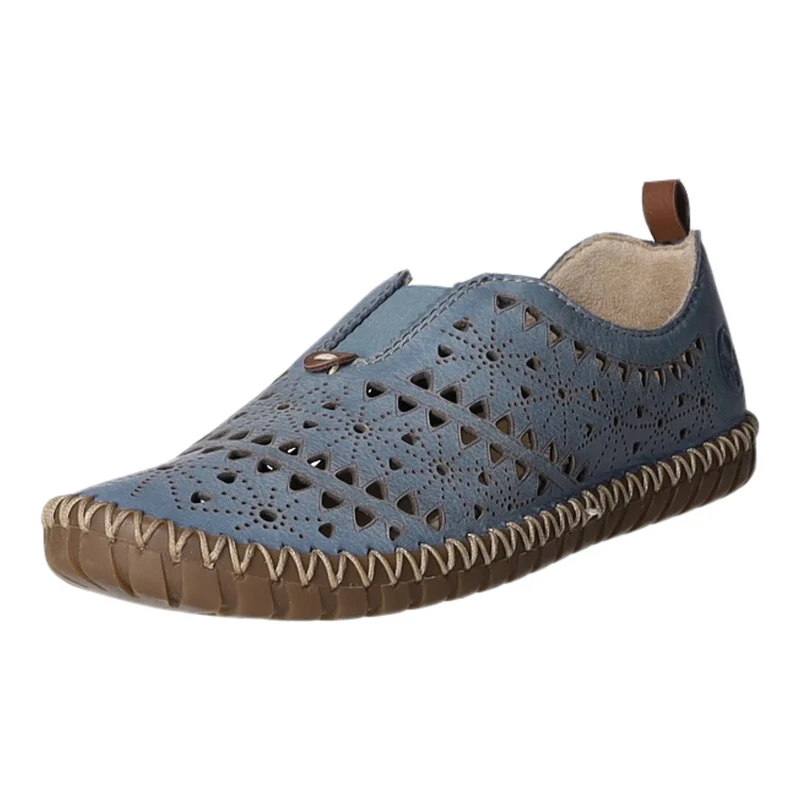 Rieker Slipper/Kletthalbschuh luftdurchlässig (durchbrochenes/geflochtenes Obermaterial)