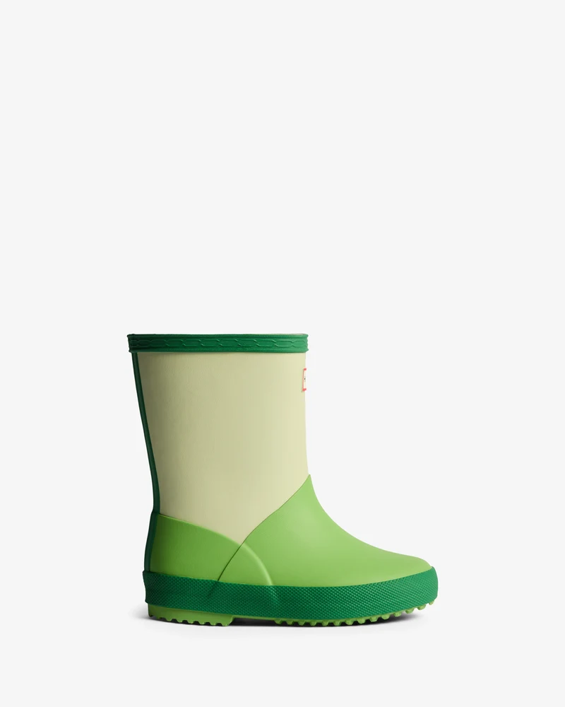 Original Kids First Colour Block Isolierte Gummistiefel Grün Little (18 Monate-8 Jahre)