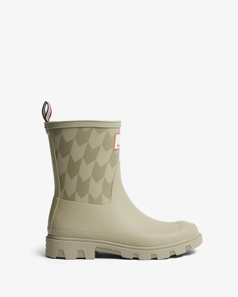 MAISON KITSUNÉ x HUNTER Downpour Chevron Gummistiefel Silber (Unisex)
