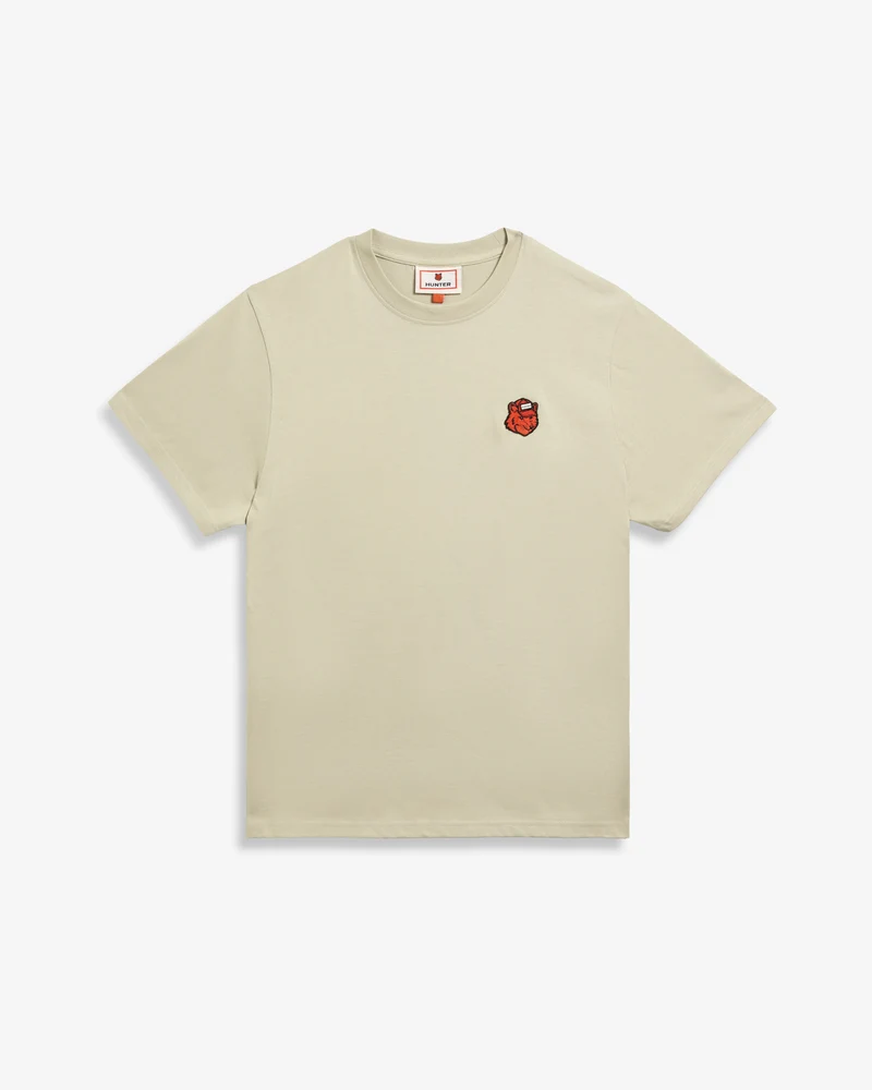 MAISON KITSUNÉ x HUNTER Fox Head Patch T-shirt Beige (Unisex)