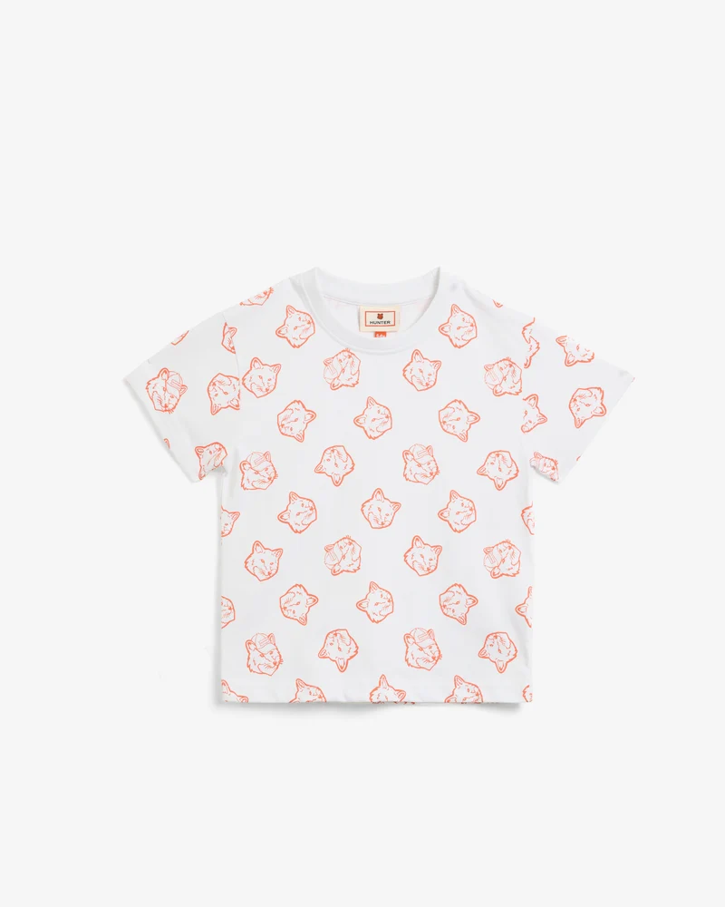MAISON KITSUNÉ x HUNTER Fox Head T-shirt Weiß Kids