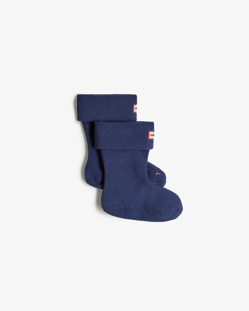 Recycelte Fleece umklappbare Bündchen Stiefelsocken Marineblau Kids
