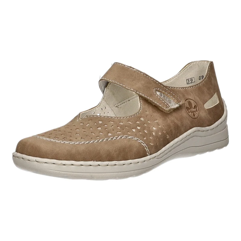 Rieker Slipper/Kletthalbschuh luftdurchlässig (durchbrochenes/geflochtenes Obermaterial)