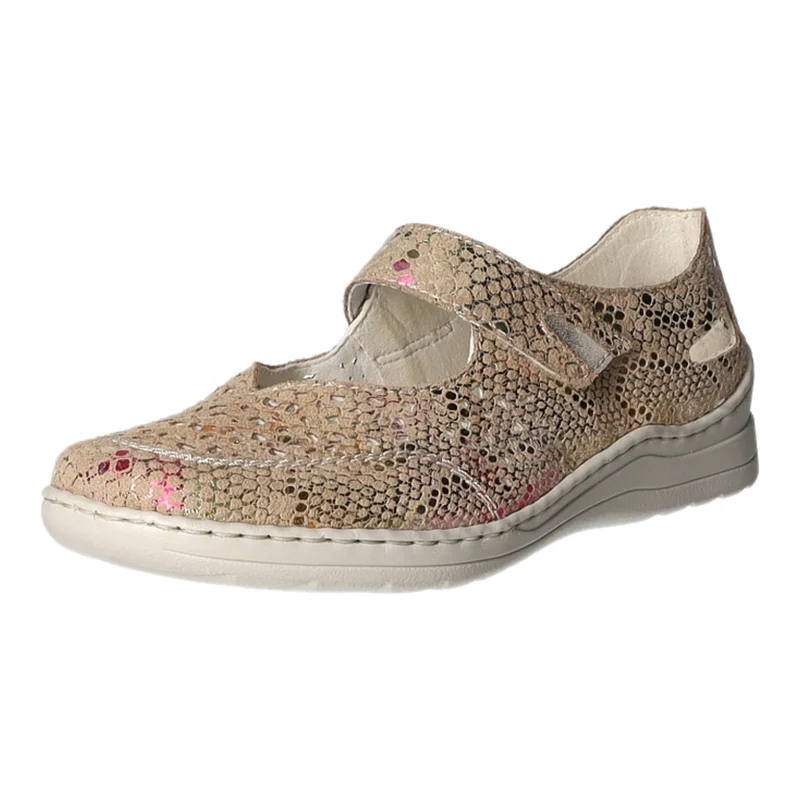 Rieker Slipper/Kletthalbschuh luftdurchlässig (durchbrochenes/geflochtenes Obermaterial)