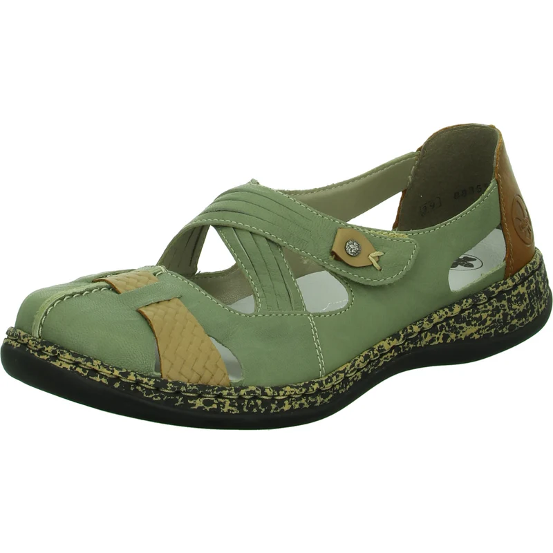 Rieker Slipper/Kletthalbschuh luftdurchlässig (durchbrochenes/geflochtenes Obermaterial)