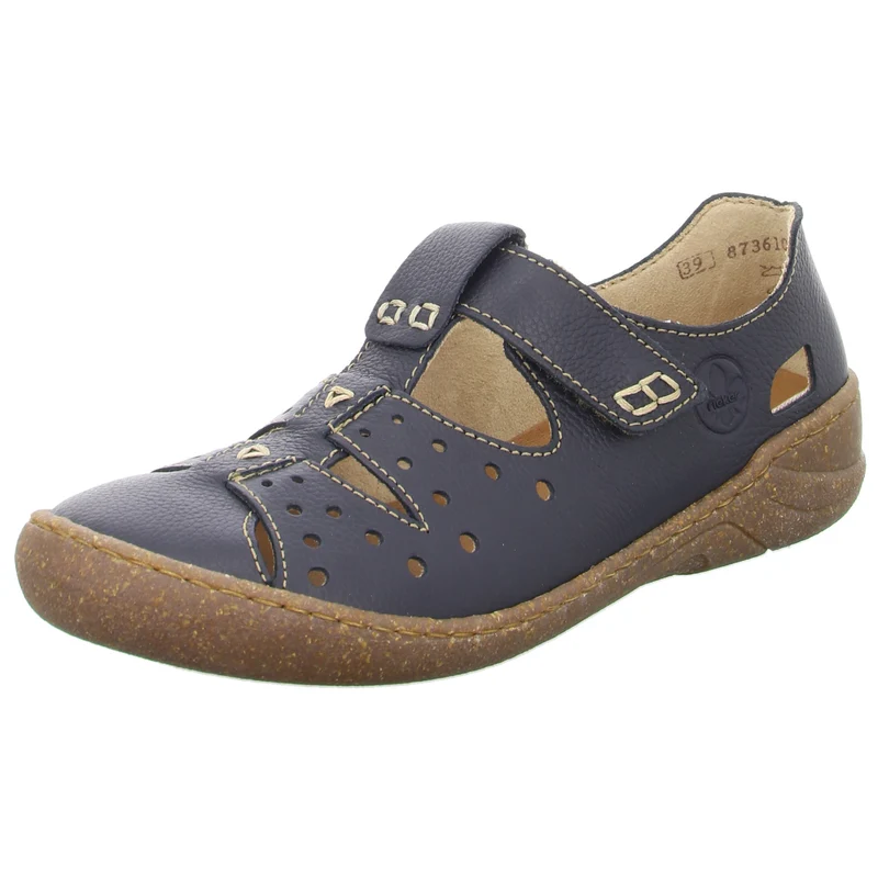 Rieker Slipper/Kletthalbschuh luftdurchlässig (durchbrochenes/geflochtenes Obermaterial)